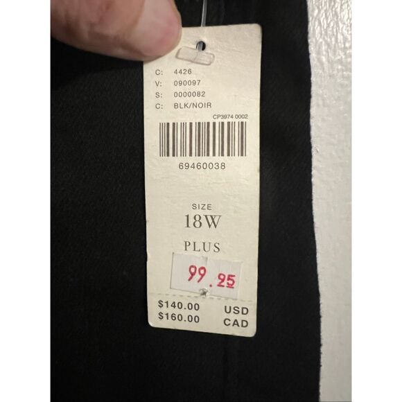 NWT $140 Pilcro Anthropologie The Icon Black Flared Stretch Jeans Size 18W Hi-Ri - Picture 5 of 9
